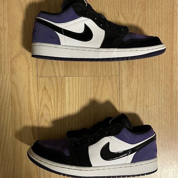 Size 8.5 - Air Jordan 1 Low Court Purple OG Men's 553558-125 RARE - Picture 3 of 8